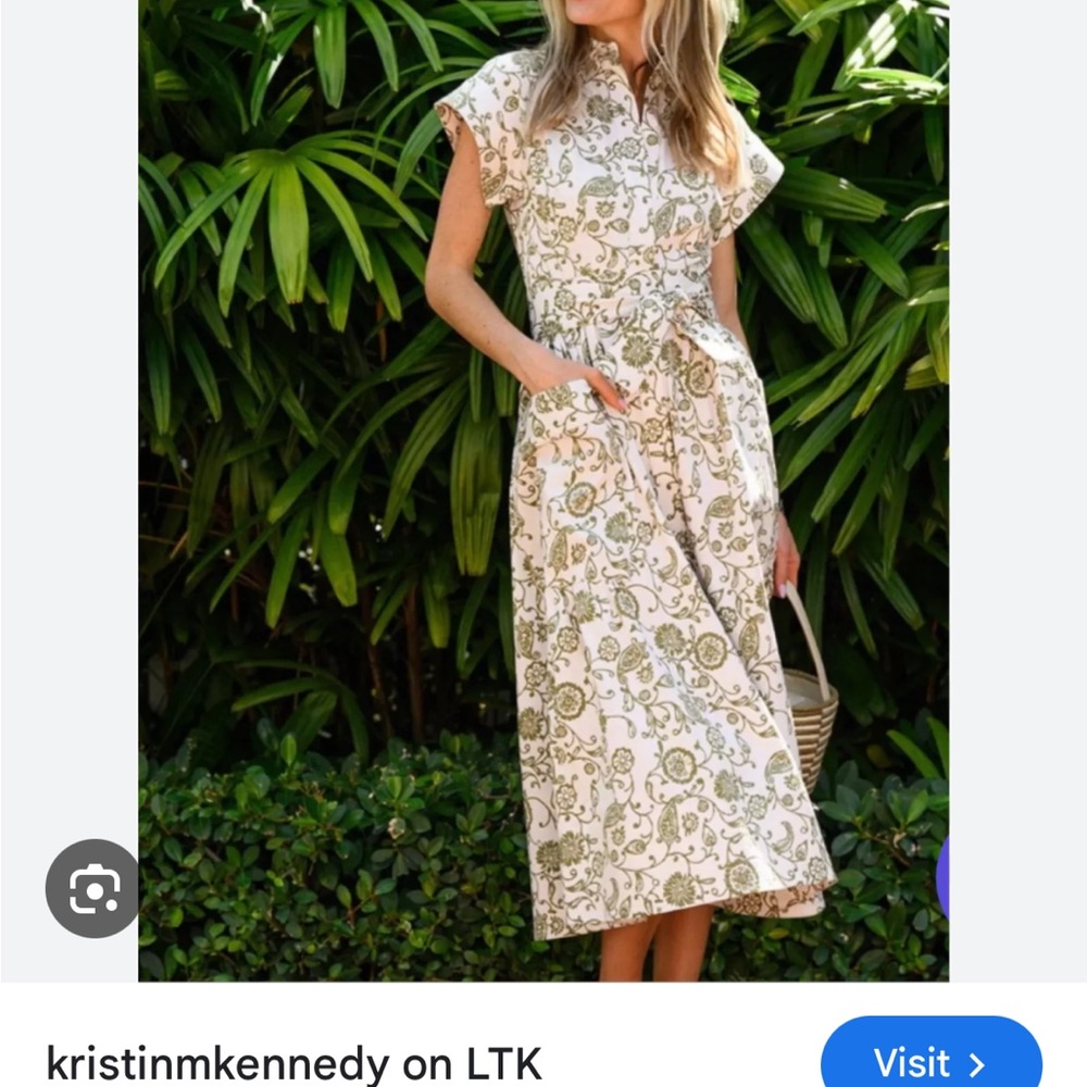 Julia Amory Betty Dress Moss Petunia xsmall